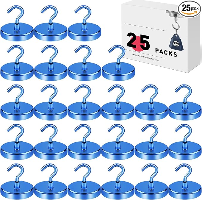 LOVIMAG Magnetic Hooks for Cruise Cabins, 150lbs Blue Magnetic Hooks for by LOVIMAG