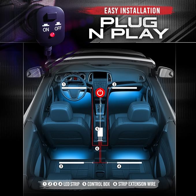 OPT7 Aura Double Row Car LED Lights Interior - Image 3