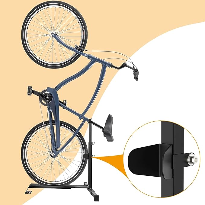 Vertical Bike Stand Floor Bicycle Rack Adjustable Upright Design, Space Saving - Image 2