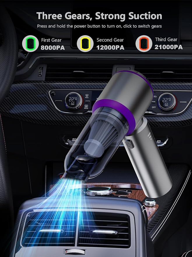 Vacuum/Air Duster 80, 000RPM Super Power Mini Car Vacuum Cleaner 4-in-1 air - Image 3