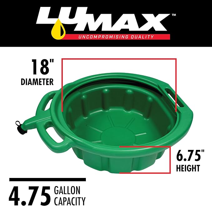 LUMAX Green 3.75 Gallon Plastic Oil Drain Pan - Image 2