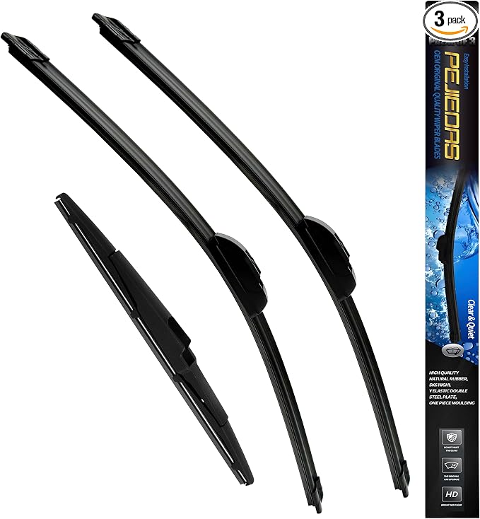 Set of Wiper Blades, Front Wiper + Rear Wiper Blades by PEJIDDASWIPERBLADES