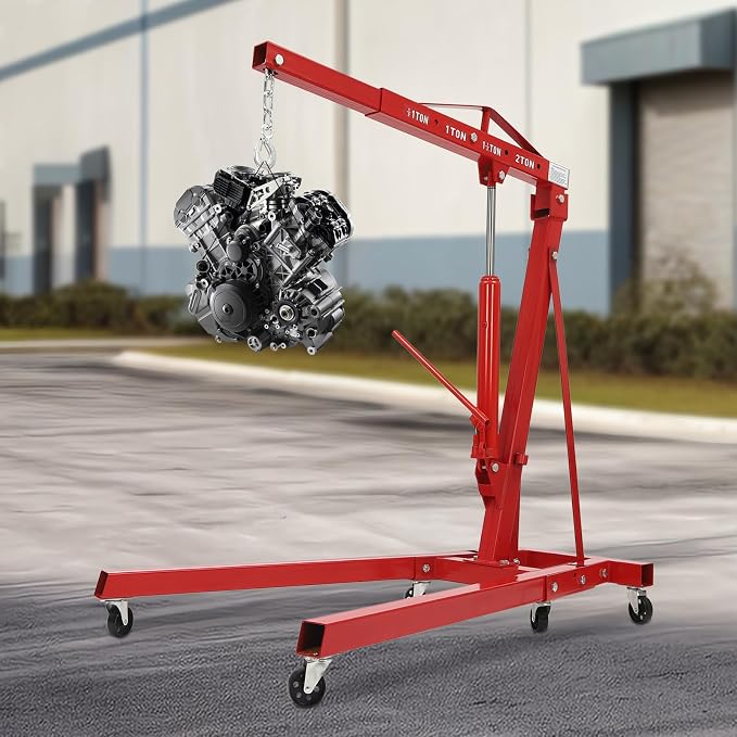 Folding Engine Crane 2 Ton Folding Engine Hoist 4400lbs Crane Hoist Lift - Image 2