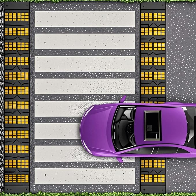 Speed Bumps for Driveway 35"x20"x2" Flexible Installation Connect Multiple - Image 9