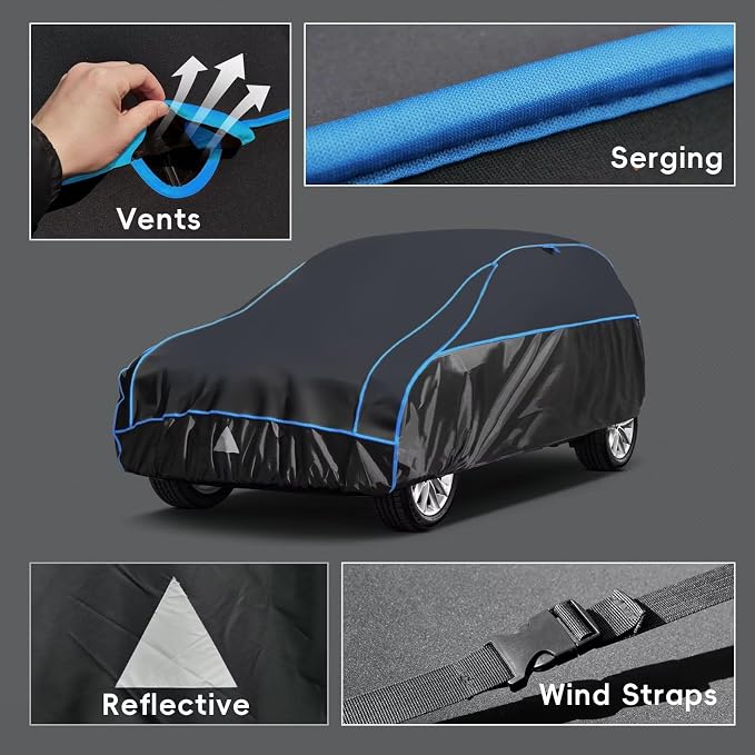 Hail Protector Car Cover for SUV, Anti Hail Car Covers Thick Multi-Layered EVA - Image 4