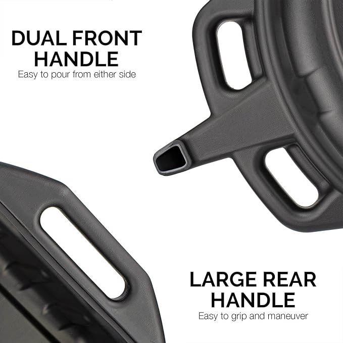 NEIKO 20762A Oil Drain Pan | Black Plastic Anti Splash | Motor Oil Drip Catcher - Image 3