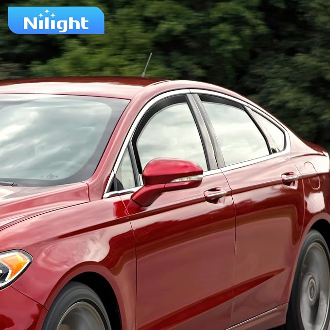 Nilight Vent Window Visors for Ford Fusion 2013 2014 2015 2016 2017 2018 2019 - Image 7
