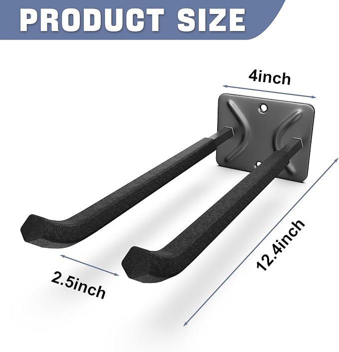 WALMANN Garage Hooks, Heavy Duty 12-inch Wall Hooks - Image 3