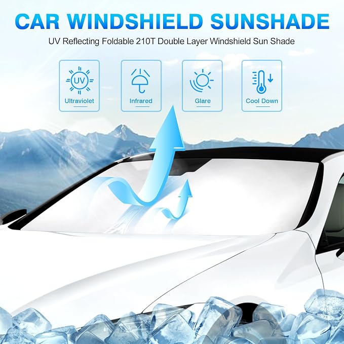 KUST Windshield Sun Shade for 2018-2024 Lexus LC Coupe Accessories Custom Fit - Image 2