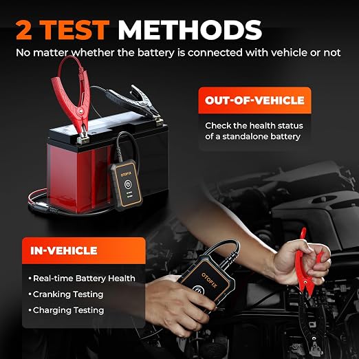 OTOFIX Car Battery Tester BT1 Lite, 6V 12V 100-2000 CCA Car Battery Analyzer - Image 6