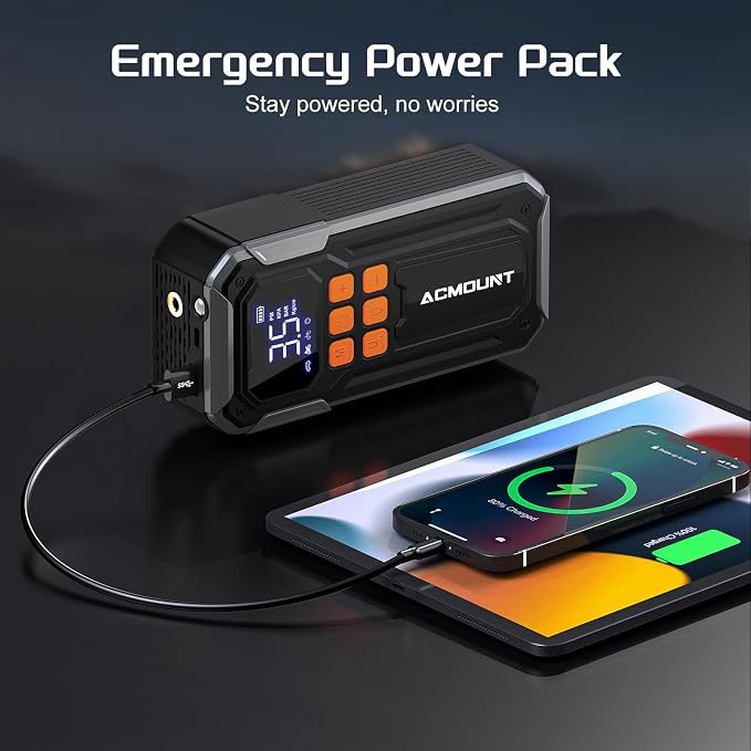 Tire Inflator Portable Air Compressor, 160PSI 10000mAH, 3X Faster Cordless Air - Image 4