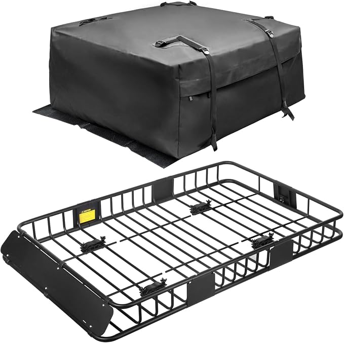 Leader Accessories Roof Rack Cargo Basket Set, Car Top Luggage Holder 64"x 39" by LeaderAccessories