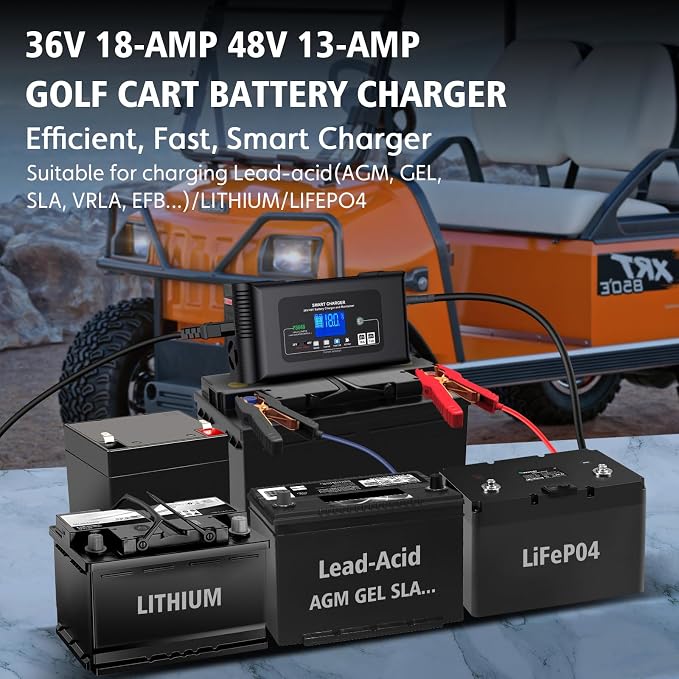 Golf Cart Battery Charger 36V 18A and 48V 13A Trickle Charger, 36 Volt Golf - Image 6