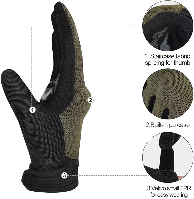INBIKE Breathable Mesh Motorcycle Gloves - Image 6