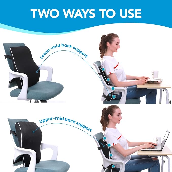 Lumbar Support Pillow for Office Chair, Office Home, College Dorm Room - Image 6
