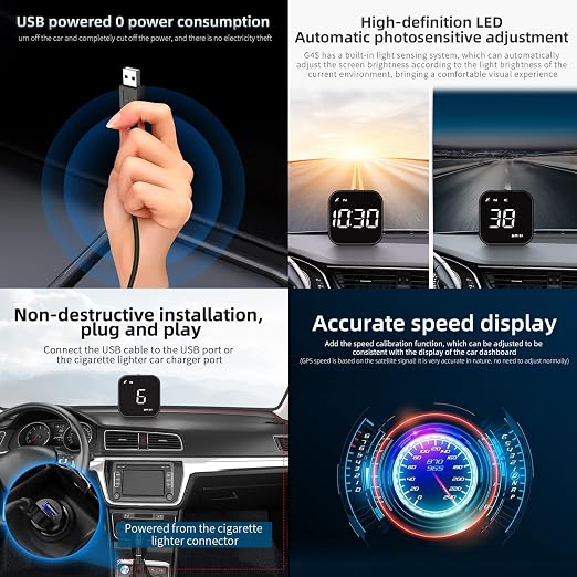 G4S Digital GPS Speedometer, Car HUD Heads Up Display - Image 7