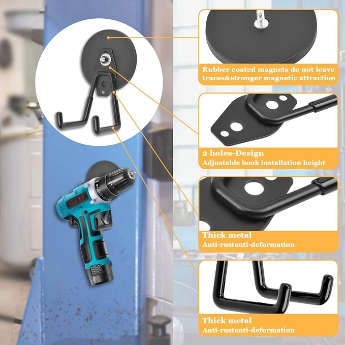 Strong Magnetic Hooks Heavy Duty, 2.59" Garage Magnet Hooks - Image 3