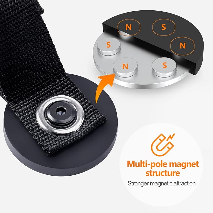 Homde 4pcs Strong Magnetic Hook, Heavy Duty Magnet Tool Holder 2.6 inch - Image 2