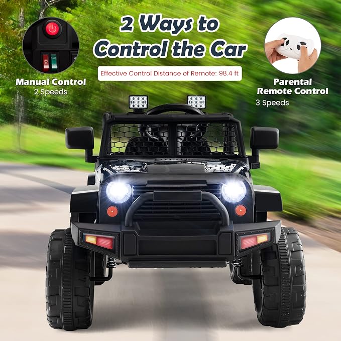Costzon Ride on Car, 12V Battery Powered Truck Vehicle - Image 5