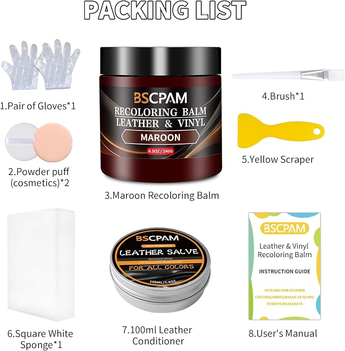 Maroon Leather Recoloring Balm - Image 6