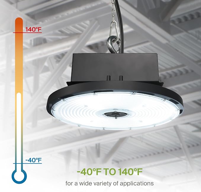 ASD LED High Bay UFO Light Fixture, Commercial Shop Lighting | Dimmable - Image 6