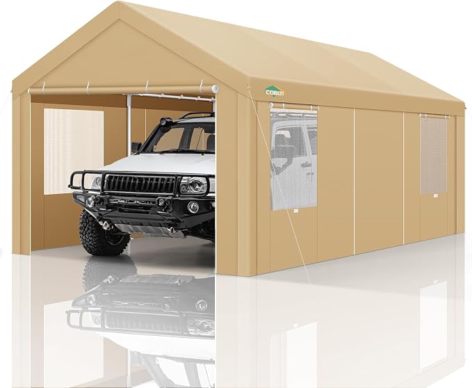 COBIZI Carport Canopy 12x20 Heavy Duty Portable Garage by COBIZI