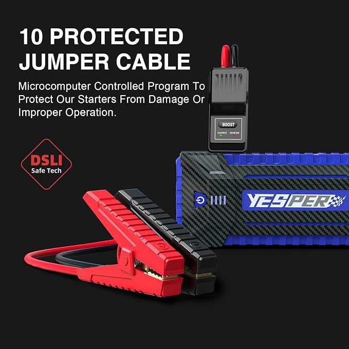 YESPER Jump Starter Portable, 4120A Peak Car Jumper Starter Jump Box, Booster - Image 3