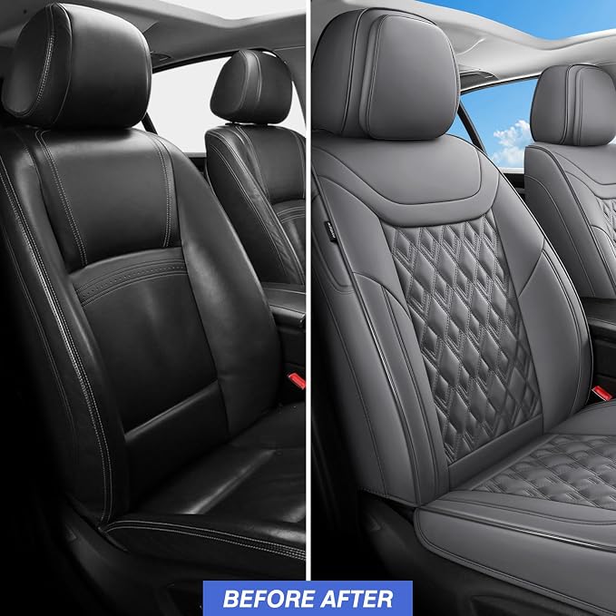 Car Seat Covers Full Set, Leather Seat Covers - Image 5