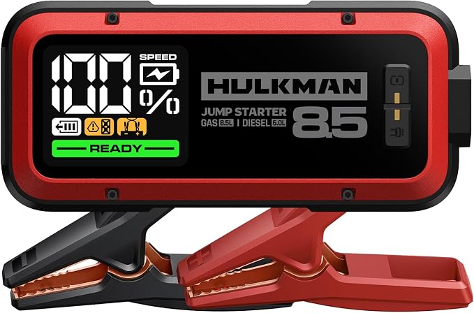 Hulkman Alpha85, Carmine Red, 2000A 74Wh Smart Jump Starter, 12V Portable Car by Hulkman