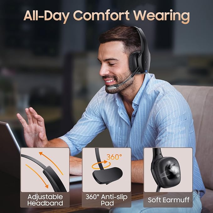 Trucker Bluetooth Headset, Wireless Headset - Image 5