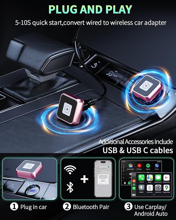 Wireless CarPlay & Android Auto Adapter 1-Inch - Image 5