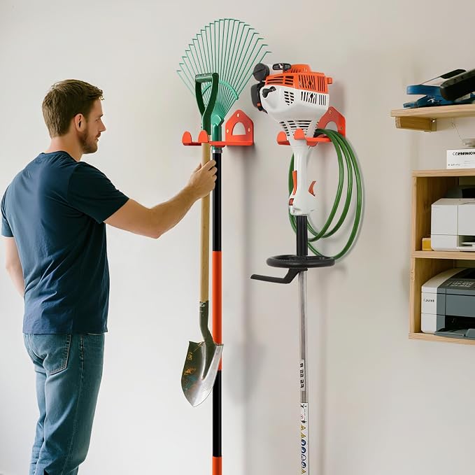 Weed Eater Hanger, Heavy Duty Weedeater Rack Wall Mount, Garage Organization - Image 6