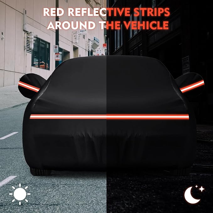 QUNSUNUS 6 Layer Car Cover for Dodge Challenger 2008-2023 Waterproof All - Image 7