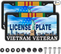 License Plate Cover Black and White License Plate Frames Vietnam Veteran by Unknown