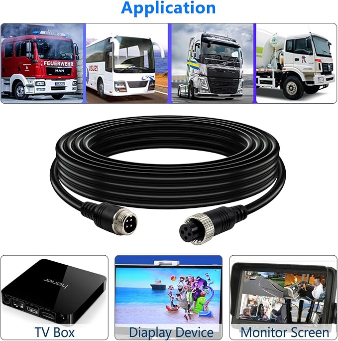 4-pin Aviation Video Extension Cable, Lonlonty Backup Camera Extension Cable - Image 5