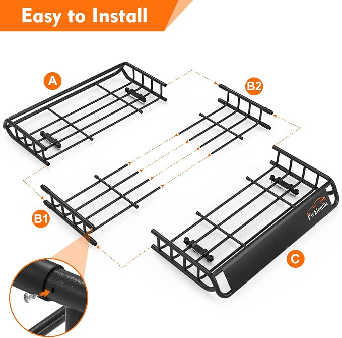 FIVKLEMNZ Car Rooftop Cargo Carrier Roof Bag Waterproof - Image 2