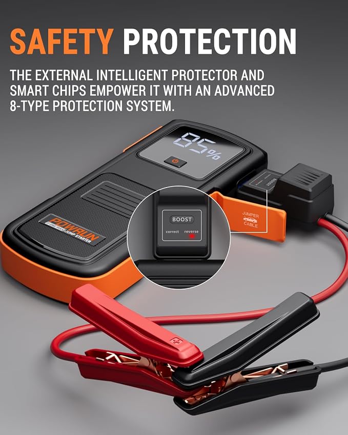 Powrun P-ONE MAX Jump Starter, 4000A Portable Jump Box, Car Jump Starter - Image 4