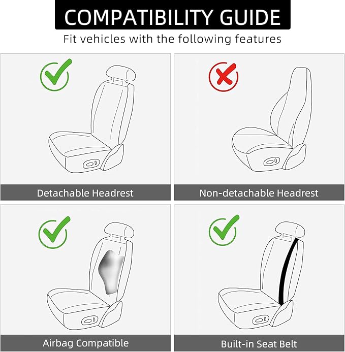 1 Pack Leather Front Car Seat Cover, Universal Sideless Car Seat Protector - Image 6