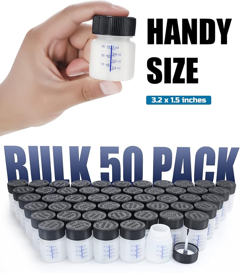 Lichamp Touch Up Paint Container, 50-Piece 1 oz Paint Touch Up Bottles - Image 2