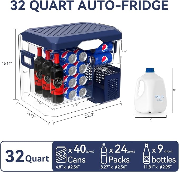 Car Refrigerator Portable 12V Fridge 32 Quart 12 Volt Freezer Compressor Cooler - Image 3