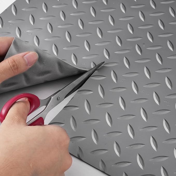 VEVOR Garage Floor Mat, 19 x 4.9 FT PVC Garage Flooring Roll, Non-Slip Diamond - Image 10