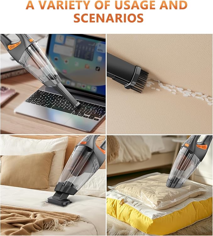Handheld Vacuum Cordless, 18000Pa 160W Hand, 30Min Car Vacuum Portable Cordless - Image 5