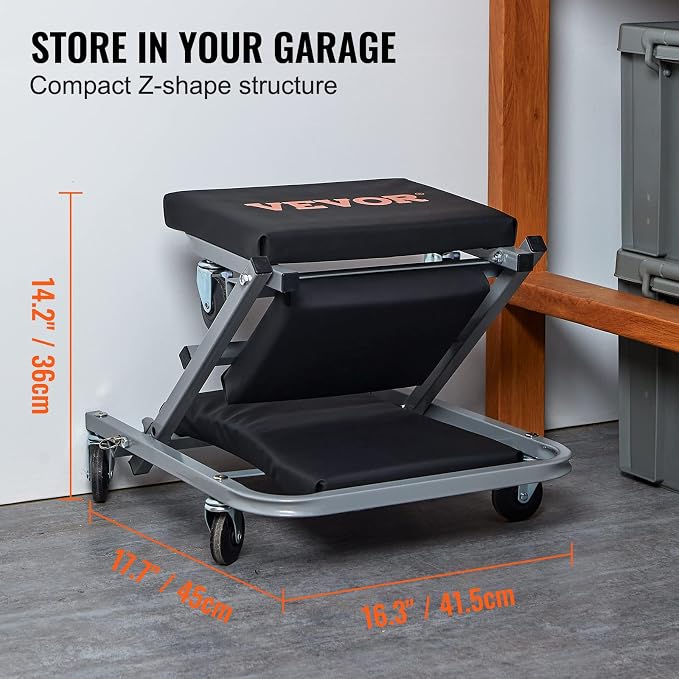 VEVOR Mechanic Creeper, Garage Gift, 2 in 1 Mechanic Gifts, 300 lbs Capacity - Image 5