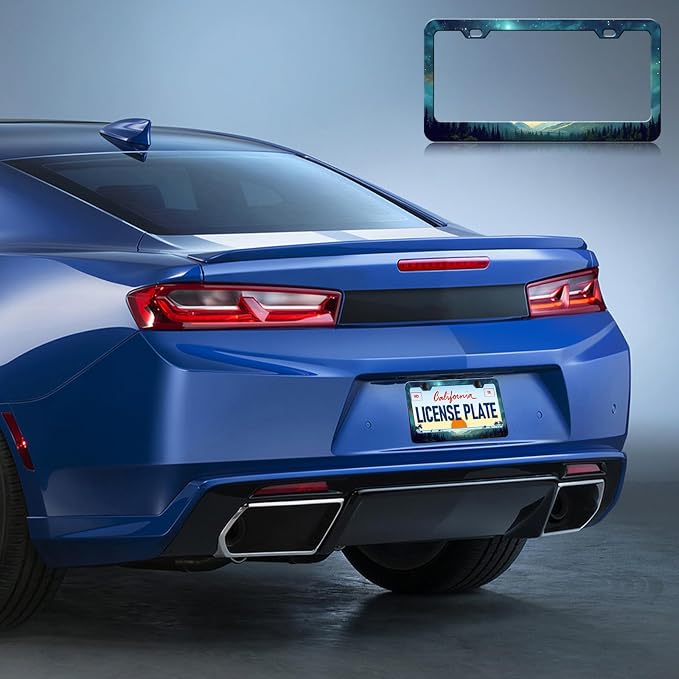 Starry Sky Mountain License Plate Frames - Image 7