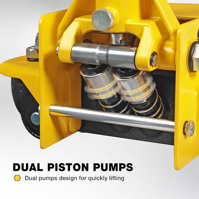 YELLOW JACKET 3 Ton Hydraulic Floor Jack Dual Pump - Image 6