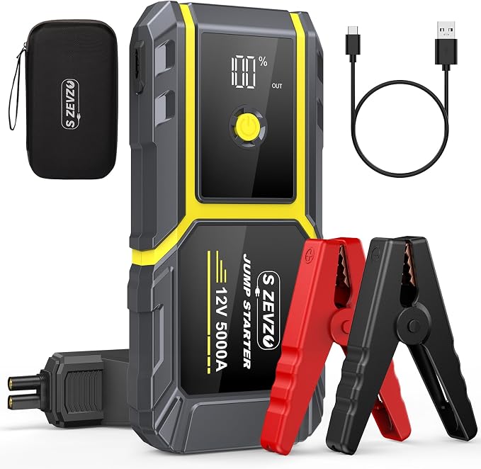 S ZEVZO H021 Car Jump Starter, Peak 5000A Jump Starter Battery Pack by SZEVZO