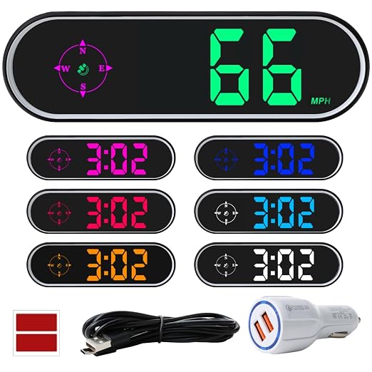 GPS Digital Speedometer for Car MPH, Universal HUD Speed Meter by GUGUMO