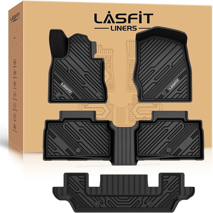 LASFIT Floor Mats for Ford Explorer 2020-2025 6 Passenger TPE All Weather by LASFIT