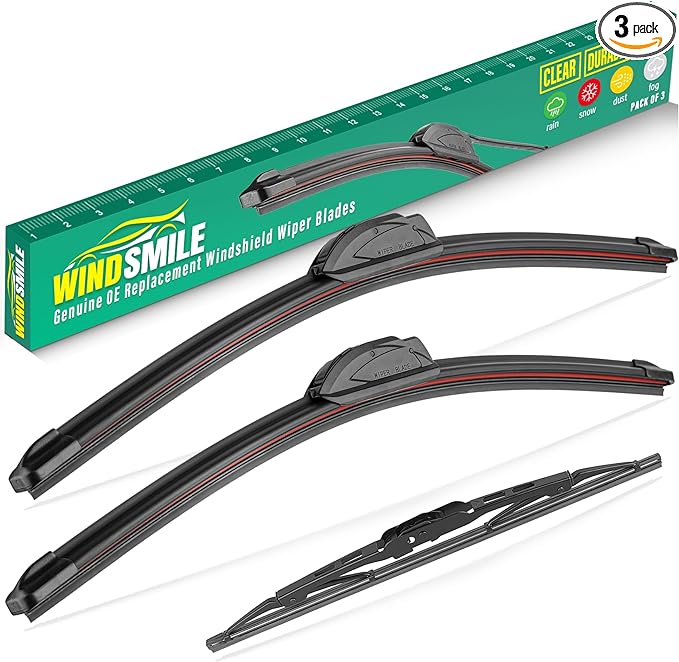 24" 19" 10" Windshield Wiper Blades Replacement by WINDSMILE