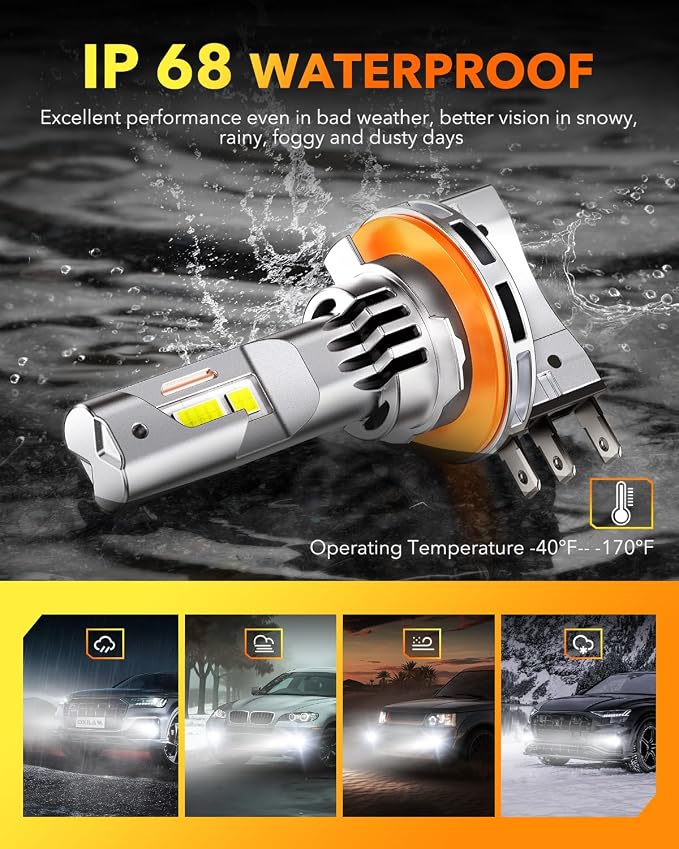OXILAM H15 Daytime Running Light Bulb, 6500K Cool White 400% Brightness Halogen - Image 7